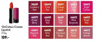 Oriflame OnColour Cream Lipstick erbjuda