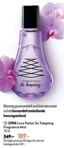 Oriflame Love Potion So Tempting Fragrance Mist erbjuda