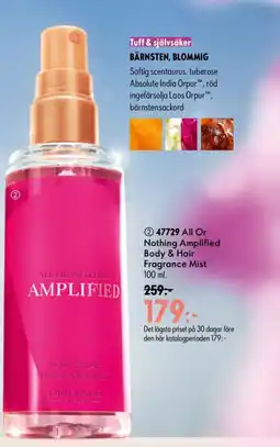 Oriflame All Or Nothing Amplified Body & Hair Fragrance Mist erbjuda