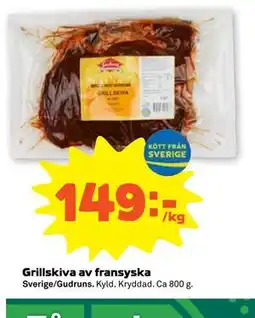 Stora Coop Grillskiva av fransyska erbjuda