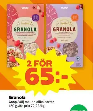 Stora Coop Granola erbjuda