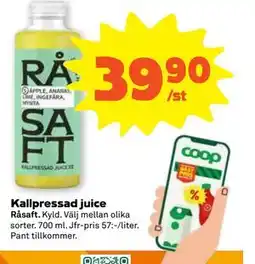 Stora Coop Kallpressad juice erbjuda