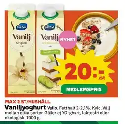 Coop Vaniljyoghurt, Medlemspris erbjuda