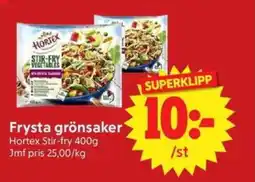Nya Pulsen Frysta grönsaker erbjuda