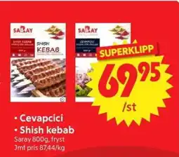 Nya Pulsen Cevapcici Shish kebab erbjuda