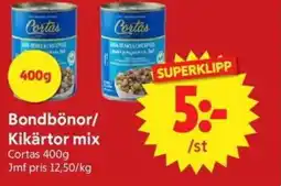 Nya Pulsen Bondbönor/ Kikärtor mix erbjuda