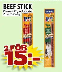 Matvärlden Tensta Vitakraft Beef stick erbjuda