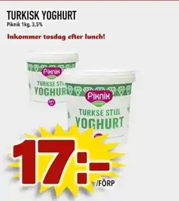 Din Mat Piknik Turkisk yoghurt erbjuda
