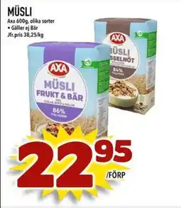 Din Mat Axa Müsli erbjuda
