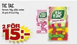 Din Mat Ferrero Tic Tac erbjuda