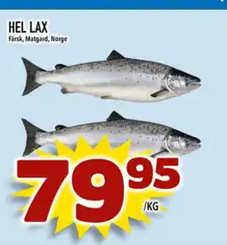 Prisma Mat Hel lax färsk, matgard, norge erbjuda