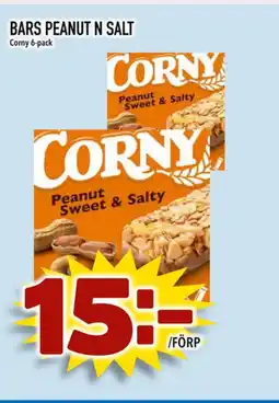 Prisma Mat Bars peanut n salt corny 6-pack erbjuda