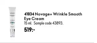 Oriflame Novage+ Wrinkle Smooth Eye Cream erbjuda