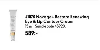 Oriflame Novage+ Restore Renewing Eye & Lip Contour Cream erbjuda