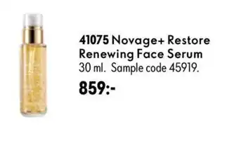 Oriflame Novage+ Restore Renewing Face Serum erbjuda