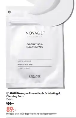 Oriflame Novage+ Proceuticals Exfoliating & Clearing Pads erbjuda