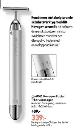 Oriflame Novage+ Facial T-Bar Massager erbjuda