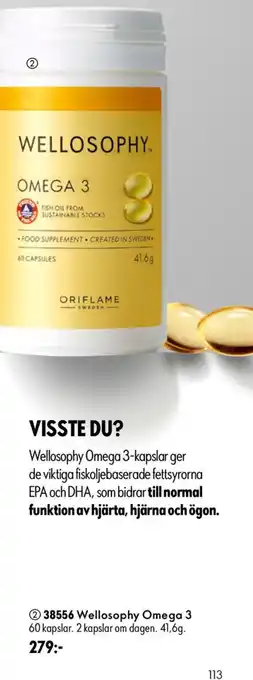 Oriflame Wellosophy Omega 3 erbjuda