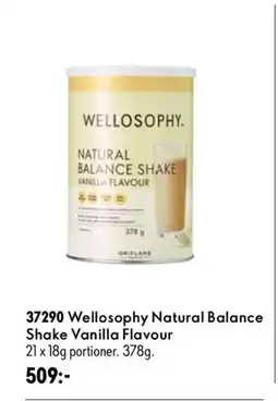 Oriflame Wellosophy Natural Balance Shake Vanilla Flavour erbjuda
