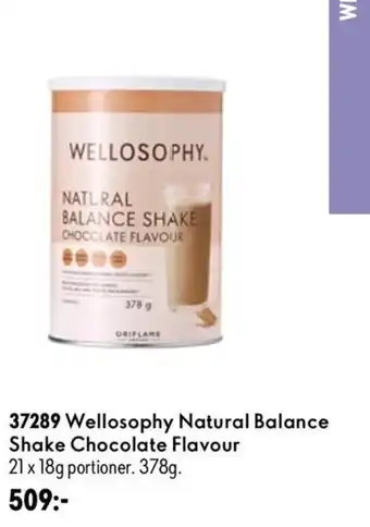Oriflame Wellosophy Natural Balance Shake Chocolate Flavour erbjuda