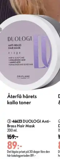 Oriflame DUOLOGI Anti- Brass Hair Mask erbjuda