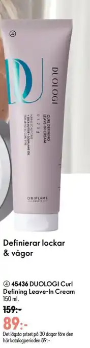 Oriflame DUOLOGI Curl Defining Leave-In Cream erbjuda