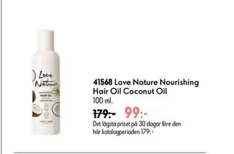 Oriflame Love Nature Nourishing Hair Oil Coconut Oil erbjuda