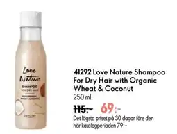 Oriflame Love Nature Shampoo For Dry Hair with Organic Wheat & Coconut erbjuda