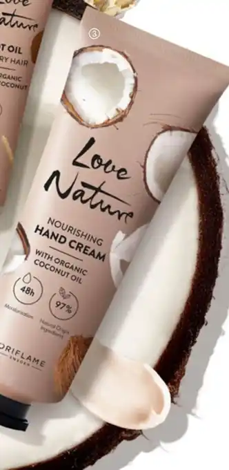 Oriflame Love Nature Nourishing Hand Cream with Organic Coconut Oil erbjuda