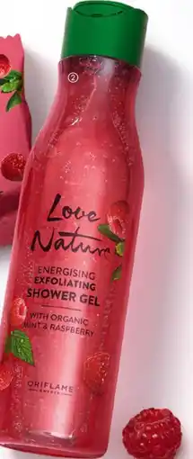 Oriflame Love Nature Energising Exfoliating Shower Gel with Organic Mint & Raspberry erbjuda