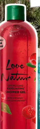 Oriflame Love Nature Energising Exfoliating Shower Gel with Organic Mint & Raspberry erbjuda
