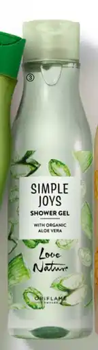 Oriflame Simple Joys Shower Gel with Organic Aloe Vera Love Nature erbjuda