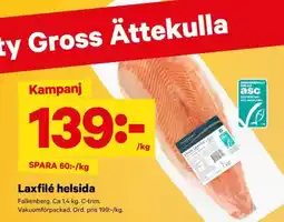 City Gross Laxfilé helsida erbjuda