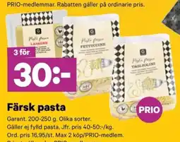 City Gross Färsk pasta erbjuda