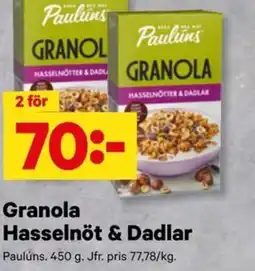 City Gross Granola Hasselnöt & Dadlar erbjuda