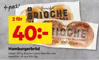 City Gross Hamburgerbröd erbjuda