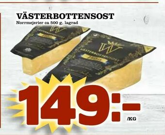 Bonum Matmarknad Västerbottensost erbjuda