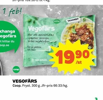 Coop Daglivs Vegofärs erbjuda