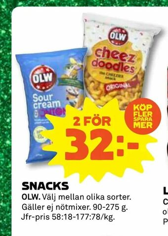 Coop Daglivs Snacks erbjuda