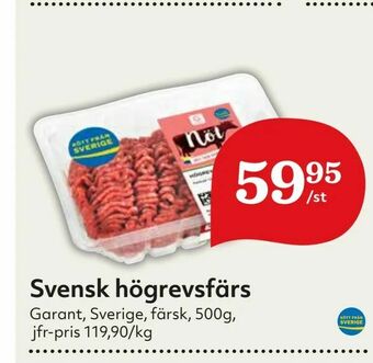Hemköp Svensk högrevsfärs erbjuda