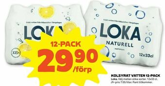 Stora Coop Kolsyrat vatten 12-pack erbjuda