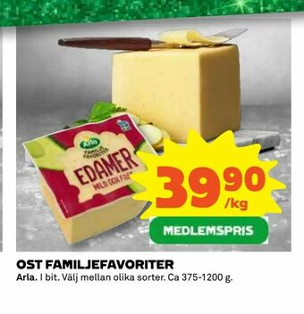 Coop Extra Ost familjefavoriter erbjuda