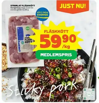 Strimlat fläskkött
