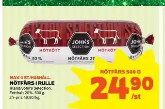 Coop Nötfärs 500 g erbjuda