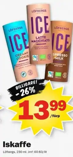 Pekås Löfbergs Iskaffe erbjuda