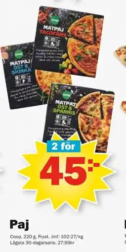 Pekås Coop Paj erbjuda