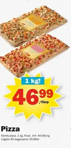 Pekås Family pizza erbjuda