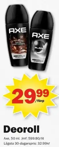 Pekås Axe Deoroll erbjuda