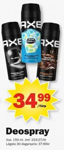 Pekås Axe Deospray erbjuda