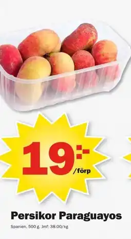 Pekås Persikor Paraguayos erbjuda